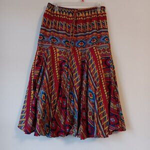 Mix Nouveau Cotton Blend Midi Skirt Size L